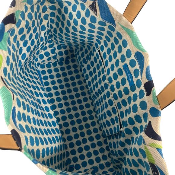 Vera Bradley Canvas Beach Tote Bag Whale Fish Print AS IS - Picture 9 of 9